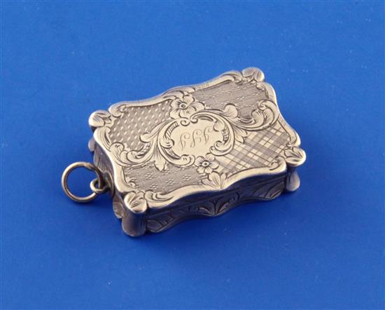 Victorian silver vinaigrette by Edward Smith(-)